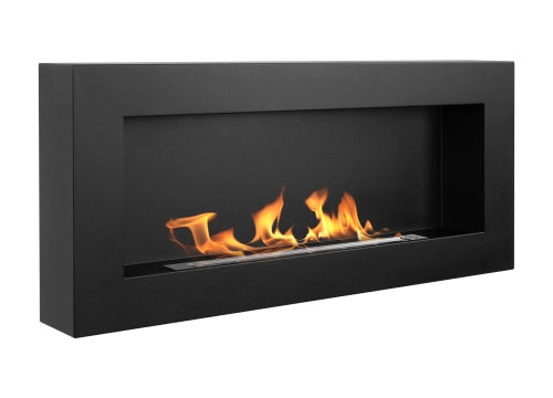 De Bio haard Zwart mat 900x400 structuur
