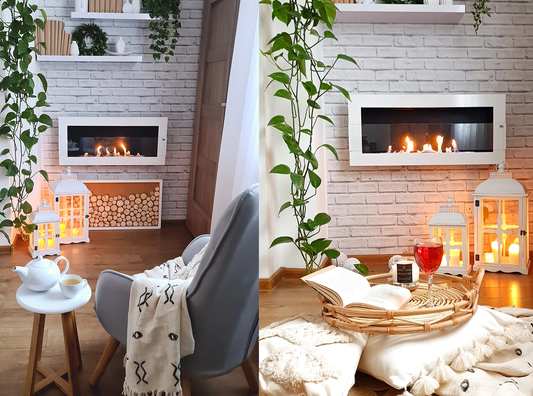 De Bio haard White 900x400 glans