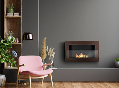 De Bio haard BRONZ 650x400 met glas