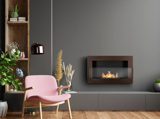 De Bio haard BRONZ 650x400 met glas