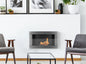 De Bio haard silver glans 650x400 cm met glas