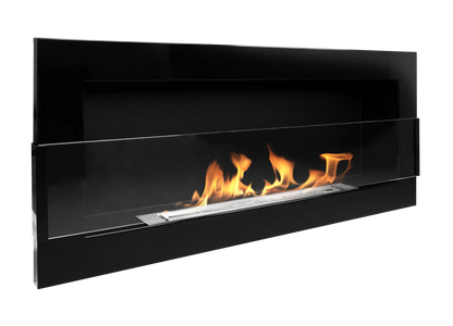 De Bio haard zwart  900x400 glans