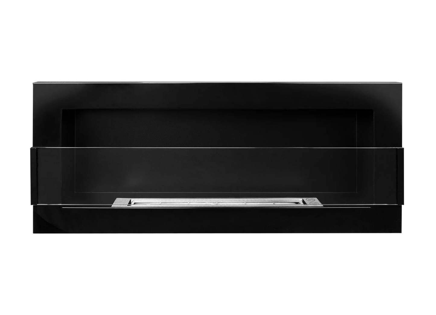 De Bio haard zwart  900x400 glans