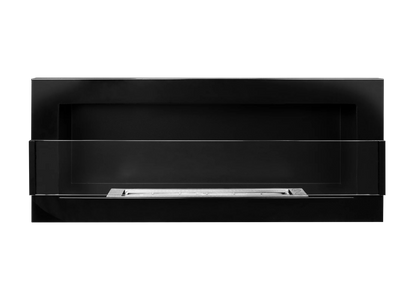 De Bio haard zwart  900x400 glans