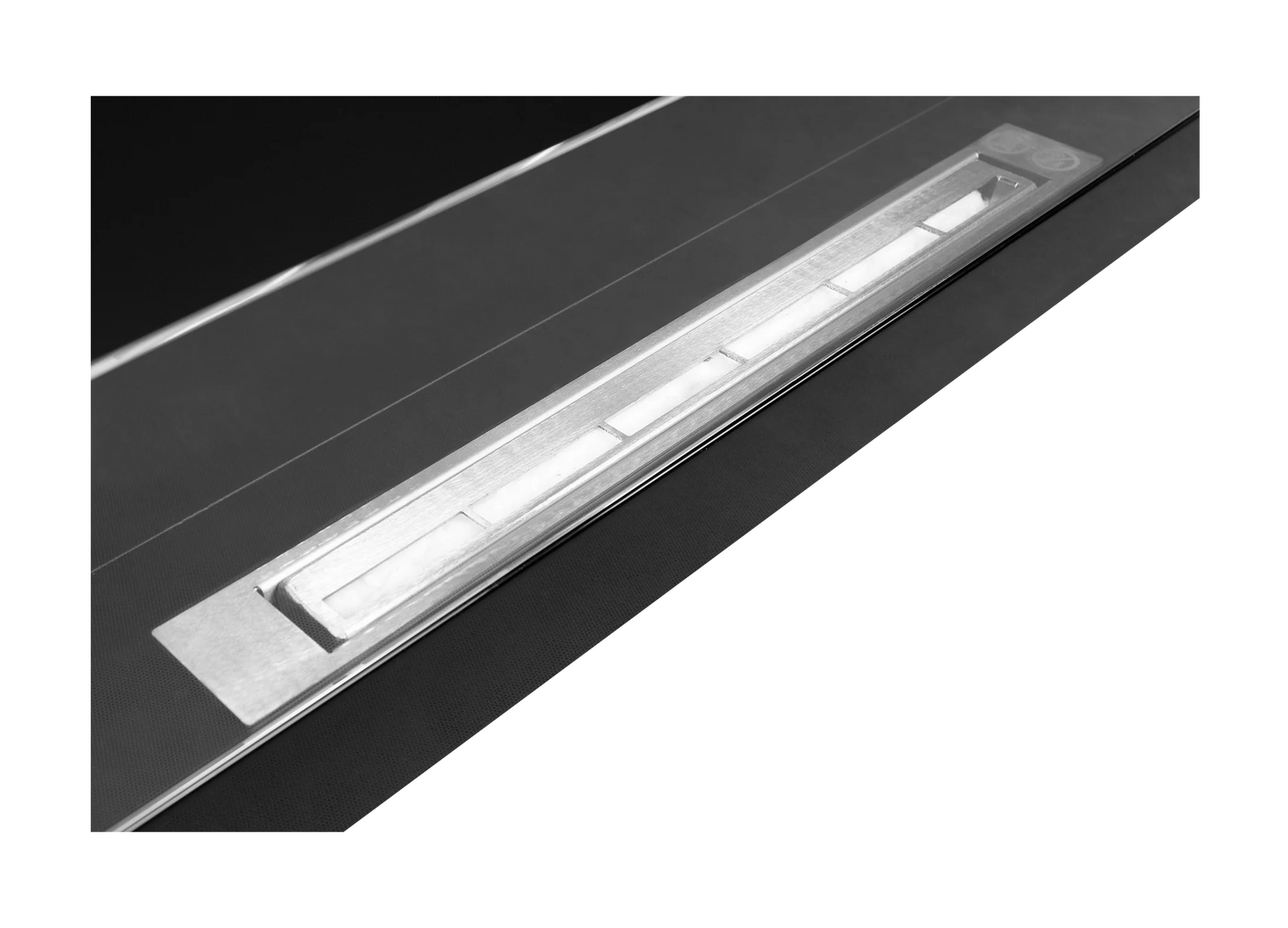 De Bio haard zwart  900x400 glans