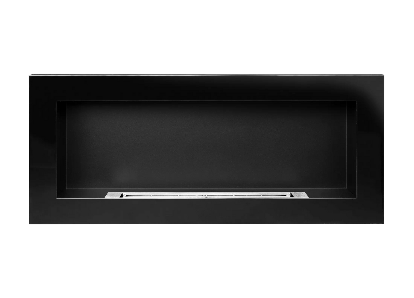 De Bio haard Zwart glans 900x400 structuur