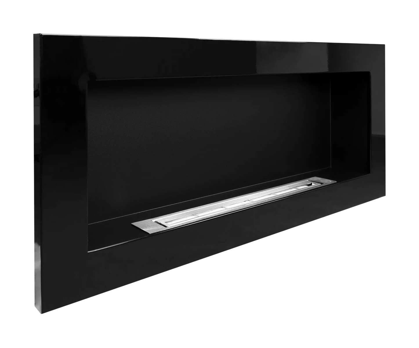 De Bio haard Zwart glans 900x400 structuur