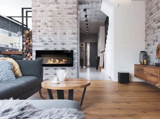De Bio haard zwart  900x400 glans