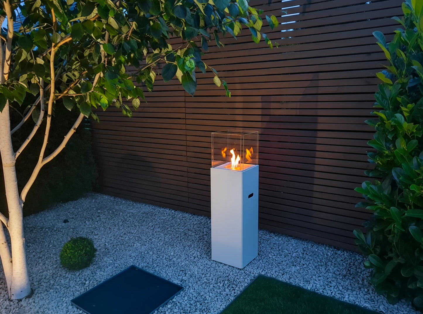 De Bio ethanol haard VRIJ Venetie WIT