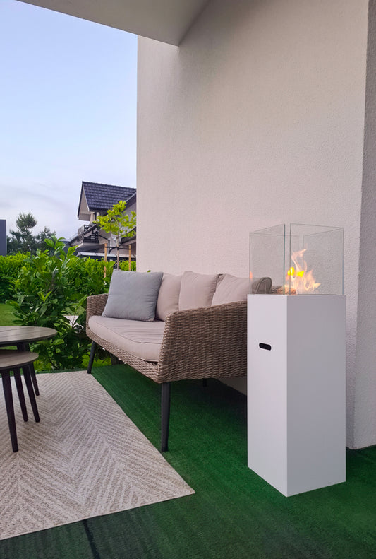 De Bio ethanol haard VRIJ Venetie WIT