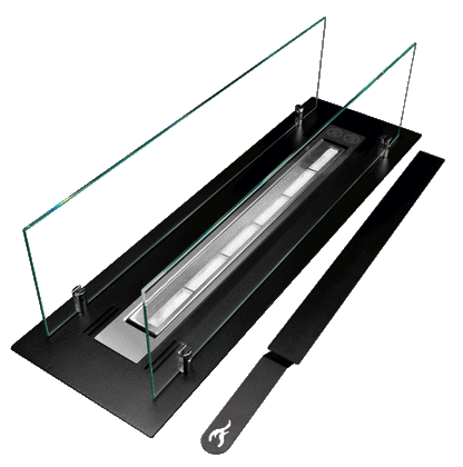 De Bio haard INBOUW 65 cm met glas