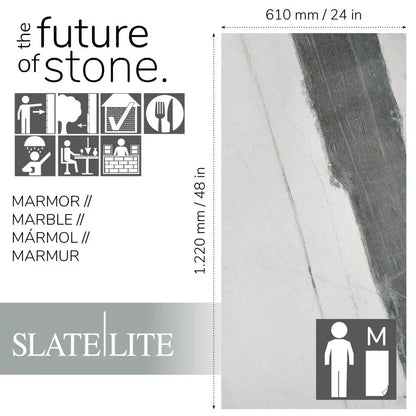Natuursteen Slate-Lite Panda White 315°