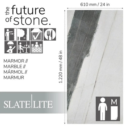 Natuursteen Slate-Lite Panda White 45°