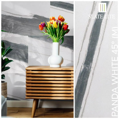 Natuursteen Slate-Lite Panda White 45°