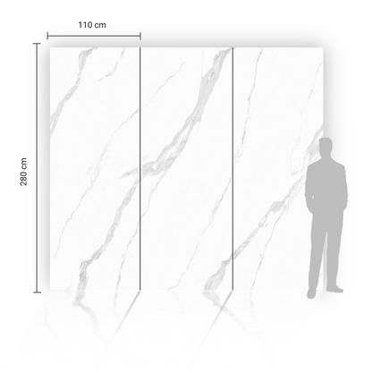 Koolstofpaneel CALACATTA WHITE Glans
