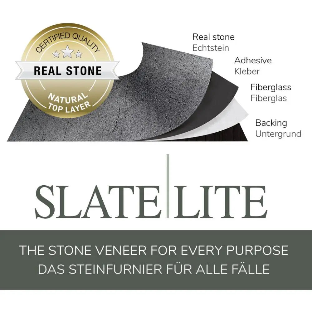 Natuursteen Slate-Lite Terra Noir Vertical