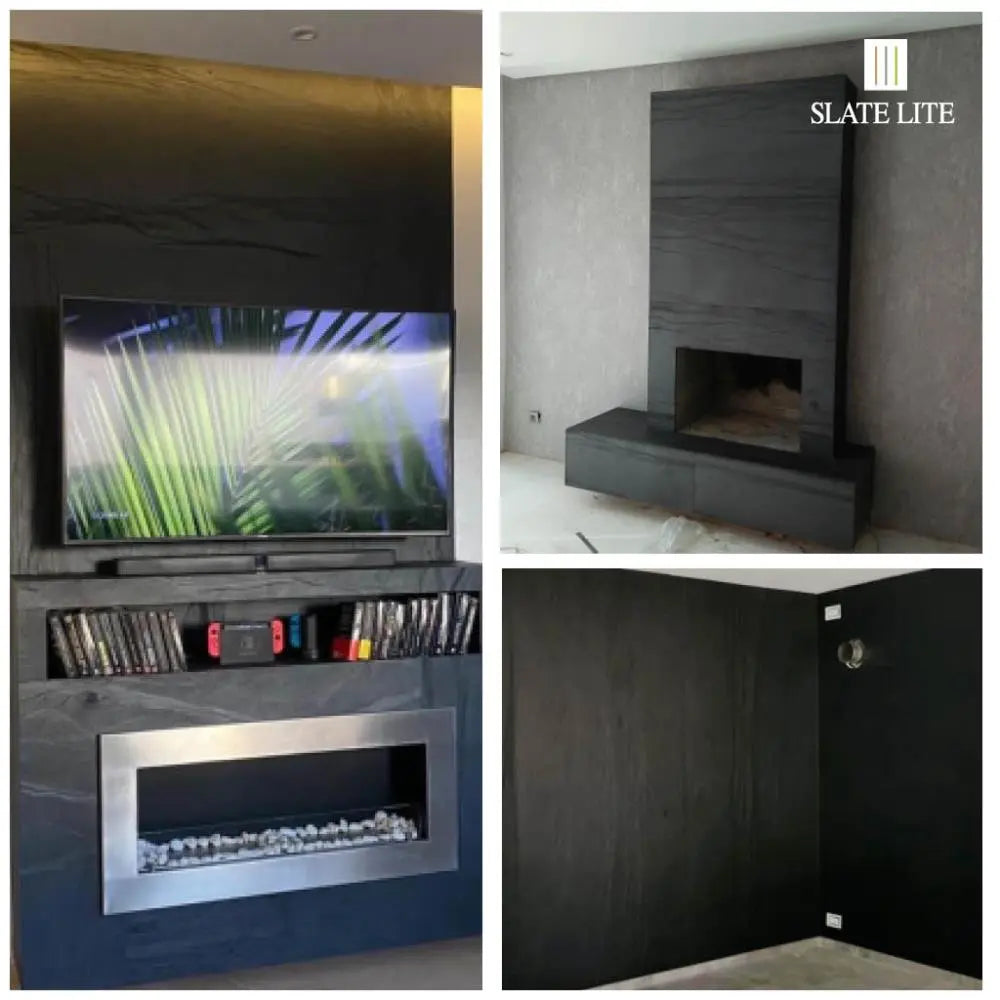 Natuursteen Slate-Lite Terra Noir Vertical