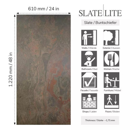 Natuursteen Slate-Lite Arcobaleno NEW