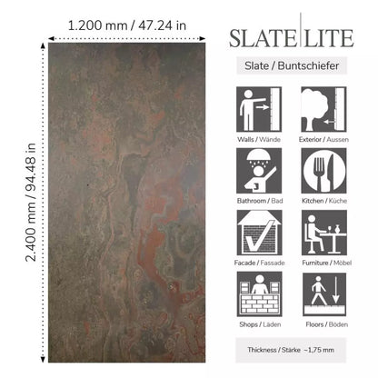 Natuursteen Slate-Lite Arcobaleno NEW